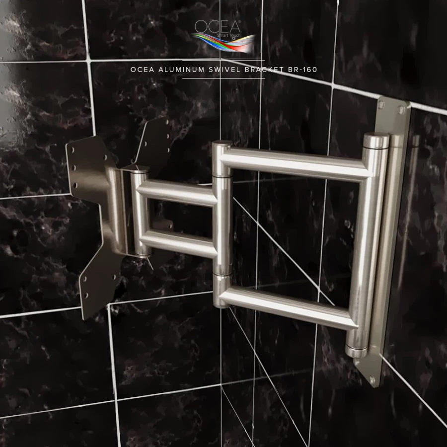 Perfectly suited in Southampton the Ocea Pro Bathroom TV Aluminum Swivel Bracket 160.