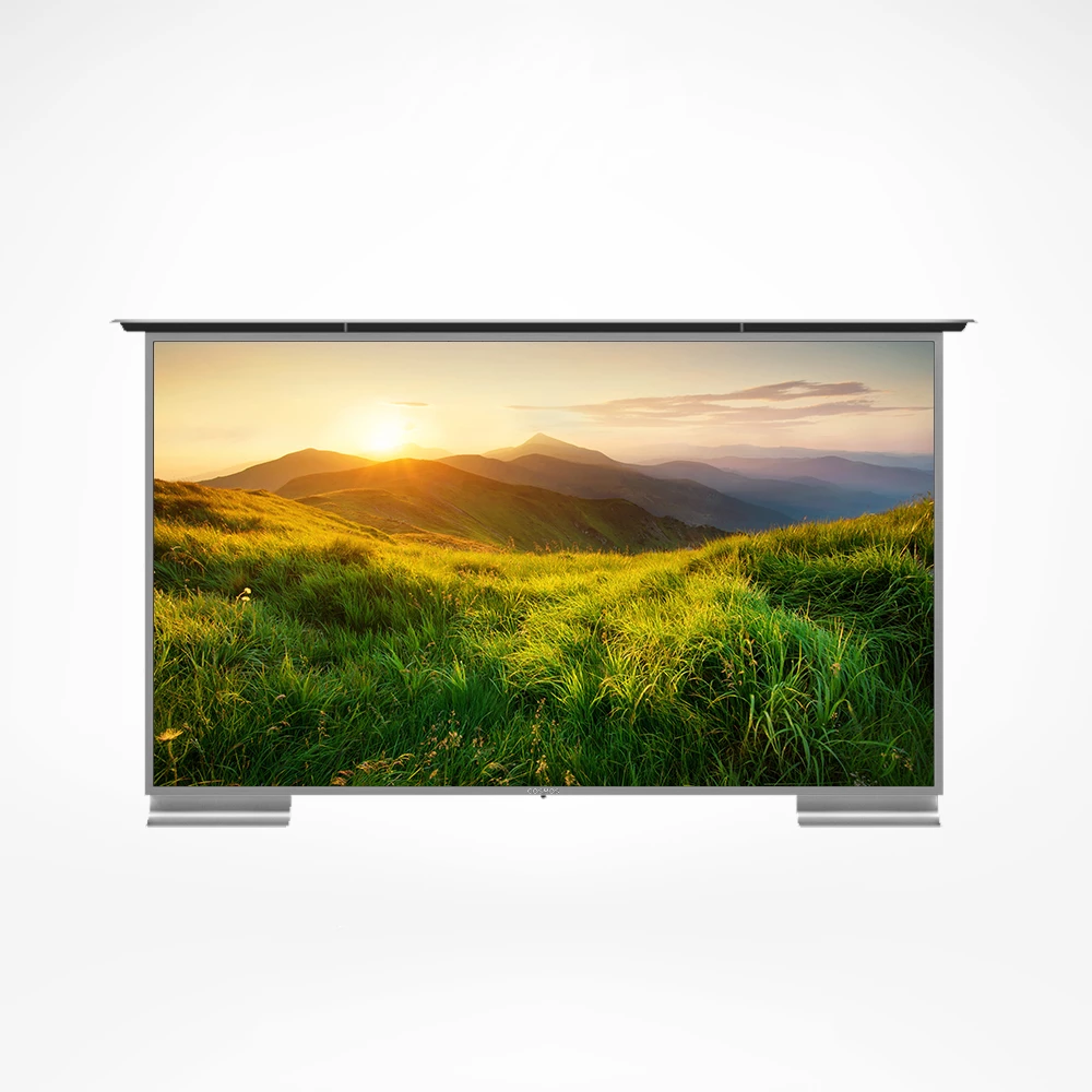 60-inch flatscreen outdoor TV with modern design and 4K Ultra HD display, for Glasgow.