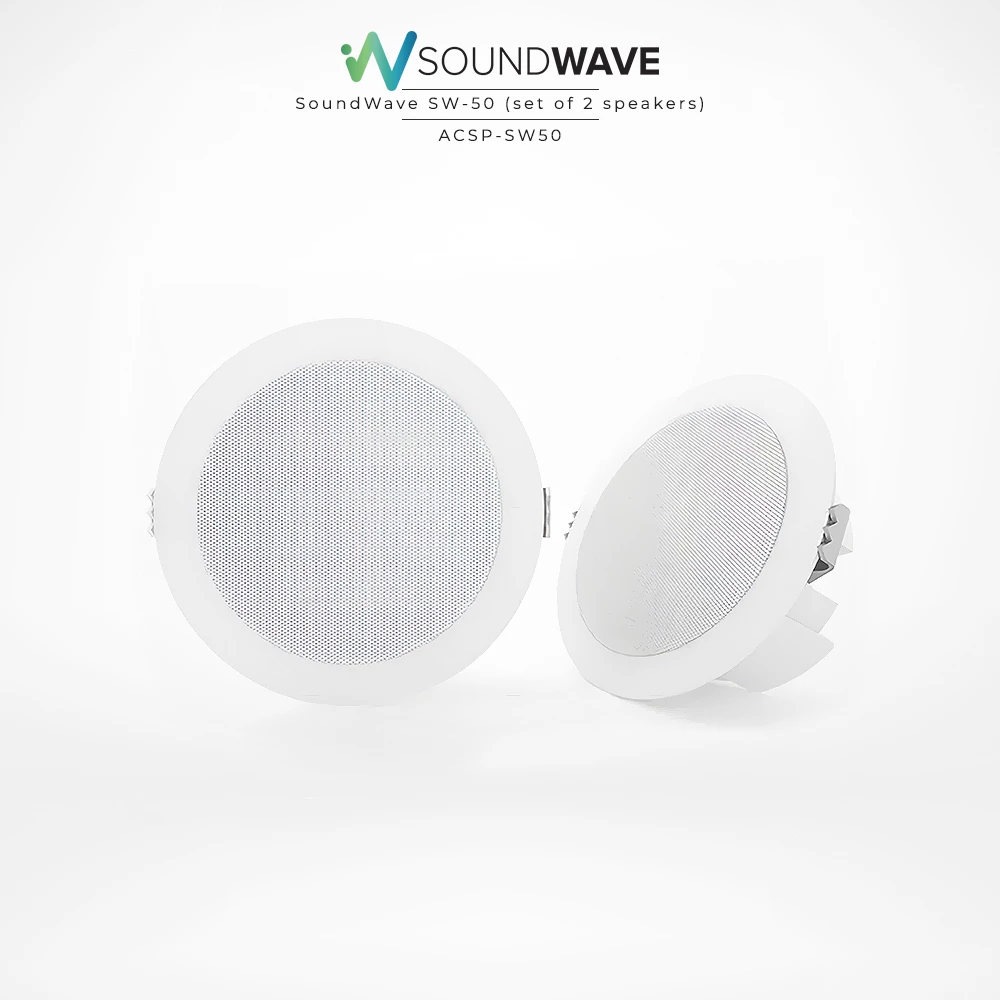 Set of 2 Evervue SoundWave SW-50 speakers, designed for high-quality audio and style in Leicester.